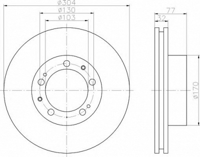 HELLA PAGID 8dd355101551 -  Тормозной диск